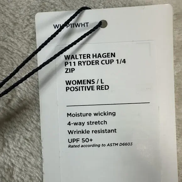 NWT Walter Hagen Women's 1/4 Zip Performance 2025 Ryder Cup PGA Size Large White - Picture 7 of 12